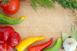 新鲜蔬菜与水果 健康生活的缤纷色彩